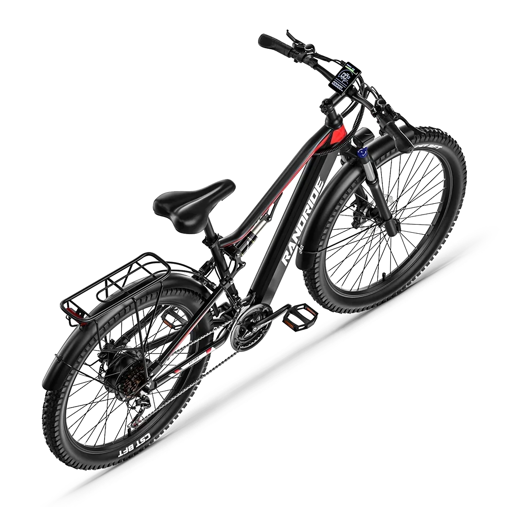 RANDRIDE YG90 Electric Bicycle 1000W Powerful Motor 48V17AH Battery Hydraulic Brake E-bike Adult 27.5 Inch Tire Electric Bike