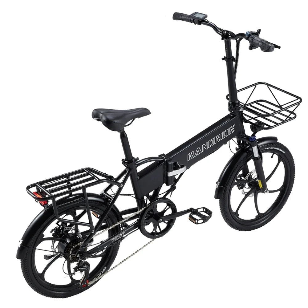 RANDRIDE YA20 Electric  Bike 500W 48V 12.8Ah  City Ebike 7 Speed Dual disc brake EU Warehouse delivery