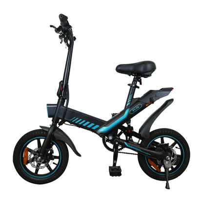 Y1-14 14-Inch Electric Bike, Brushless Motor, 36V 10.4Ah Battery, 25km/h Speed, 30-40km Range, Disc Brakes, Lightweight Design