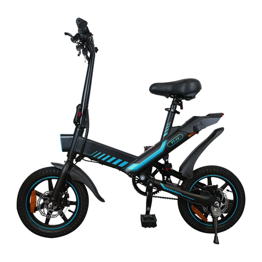 Y1-14 14-Inch Electric Bike, Brushless Motor, 36V 10.4Ah Battery, 25km/h Speed, 30-40km Range, Disc Brakes, Lightweight Design