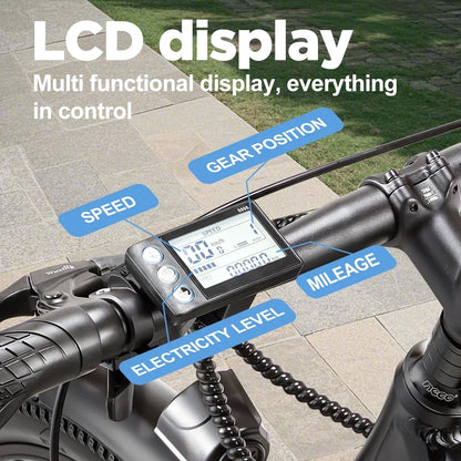 RANDRIDE YG70 27.5Inch Off-road Fatbike1000W 14AH Folding Electric Bicycle with 27 Speed for Man Woman Full Suspension