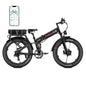 Wallke X3 Electric Bike 1500W Dual Motor 22AH/44AH Foldable Electric Bicycle  26'' Fat Tire E-Mountain Bike With APP Control