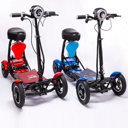 Folding 4-wheel electric scooter Four-wheel scooter for disabled people to travel with long battery life and strong power