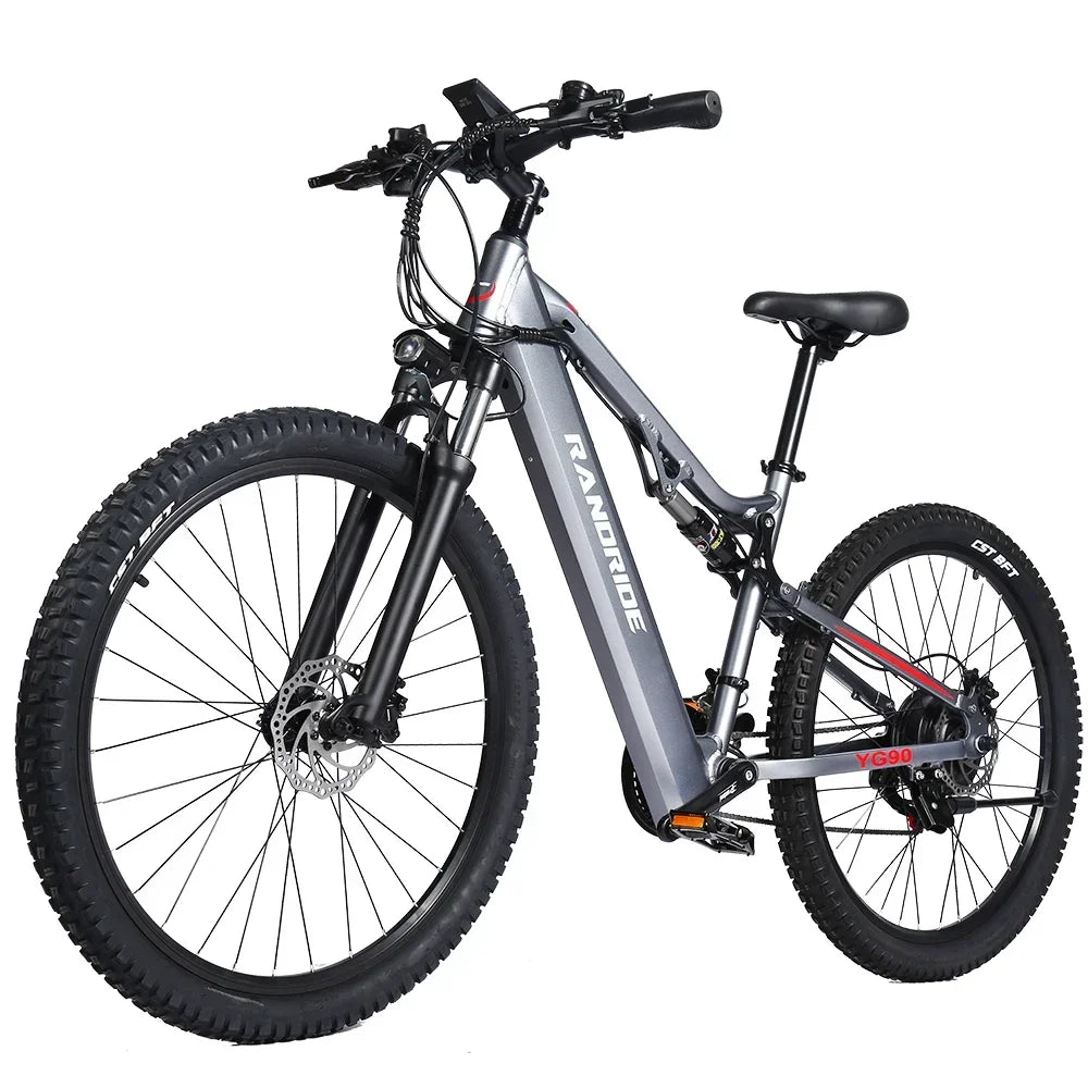 RANDRIDE YG90 Electric Bicycle 1000W Powerful Motor 48V17AH Battery Hydraulic Brake E-bike Adult 27.5 Inch Tire Electric Bike