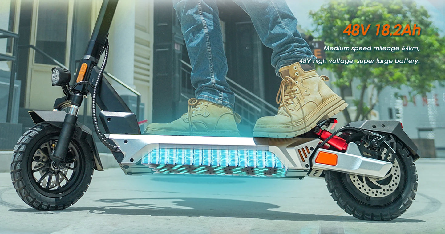 KuKirin M4 Max Foldable Peak 1000W 48V 18.2Ah 10 Inch Tires Folding E-scooter 45 km/h Front Rear Disc Brakes