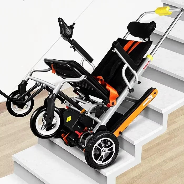 Reservation is required, delivery time is 30 days Quality E Staircase Climber Wheel Chair Foldable Hydraulic Track Electric Stair Climbing Wheelchair