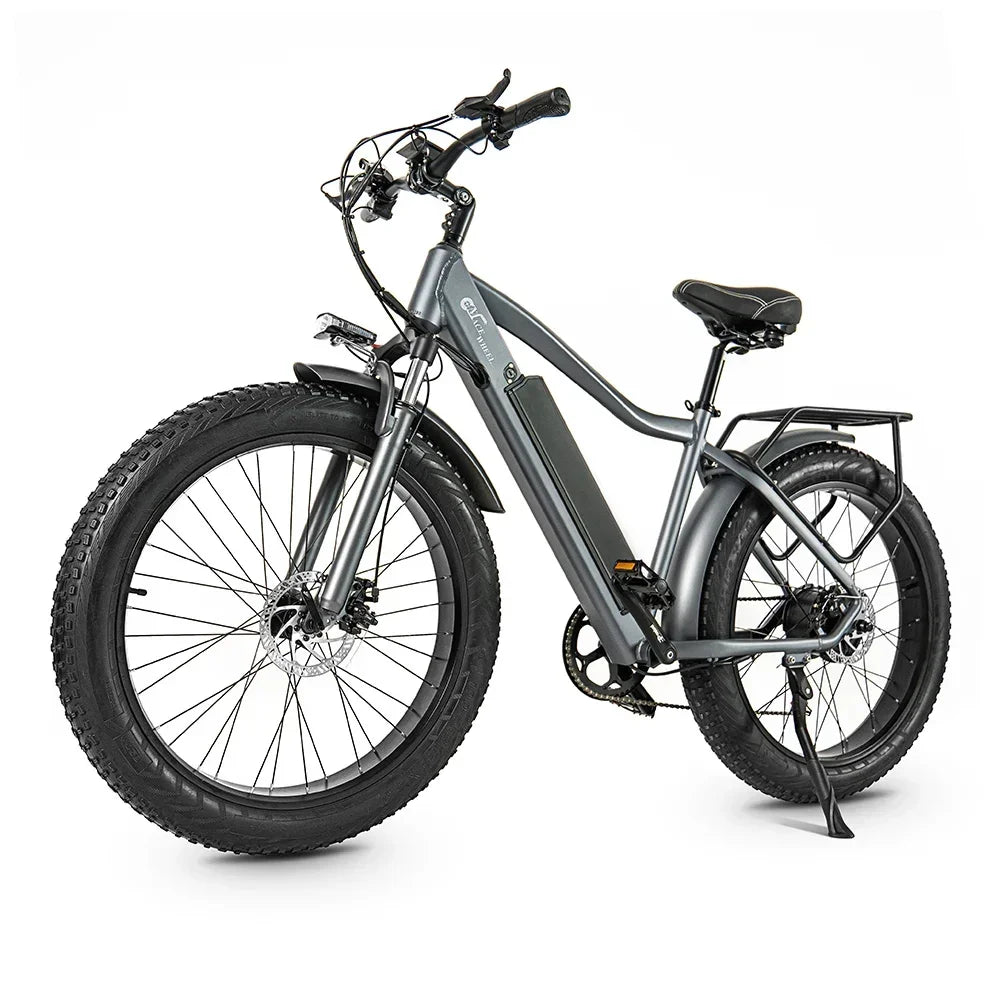 CMACEWHEEL J26 Electric Bike Adults 26 Inch Fat Tire E-Bike 48V/17Ah E Mountain Bike, Range 50-80km,7 Speed