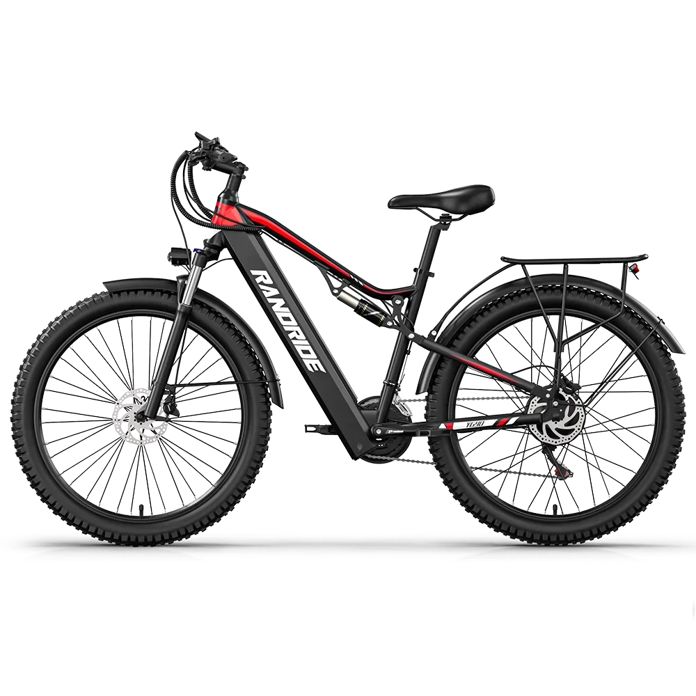 RANDRIDE YG90 Electric Bicycle 1000W Powerful Motor 48V17AH Battery Hydraulic Brake E-bike Adult 27.5 Inch Tire Electric Bike