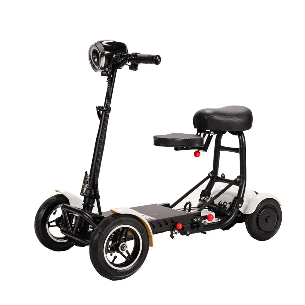 Folding 4-wheel electric scooter Four-wheel scooter for disabled people to travel with long battery life and strong power