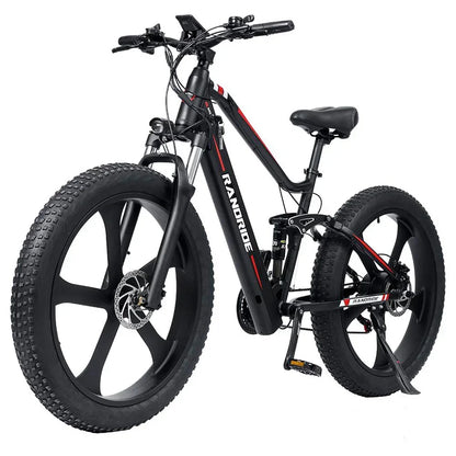 RANDRIDE YX90M Electric Bike, 26'' Fat Tire, 1000W Motor, 48V13.6Ah Battery, 45km/h Max Speed, 100km Range, Hydraulic Brake, LCD