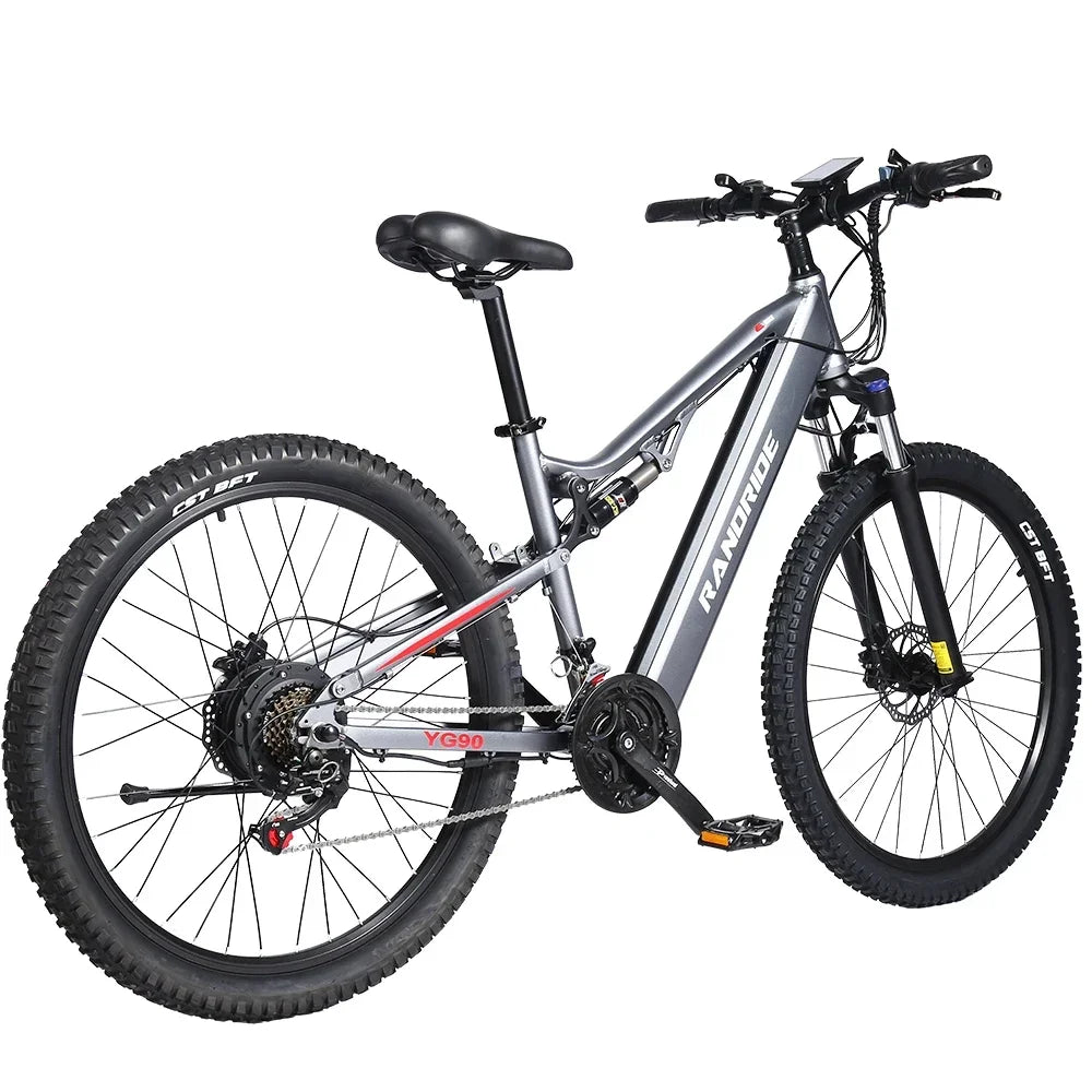 RANDRIDE YG90 Electric Bicycle 1000W Powerful Motor 48V17AH Battery Hydraulic Brake E-bike Adult 27.5 Inch Tire Electric Bike