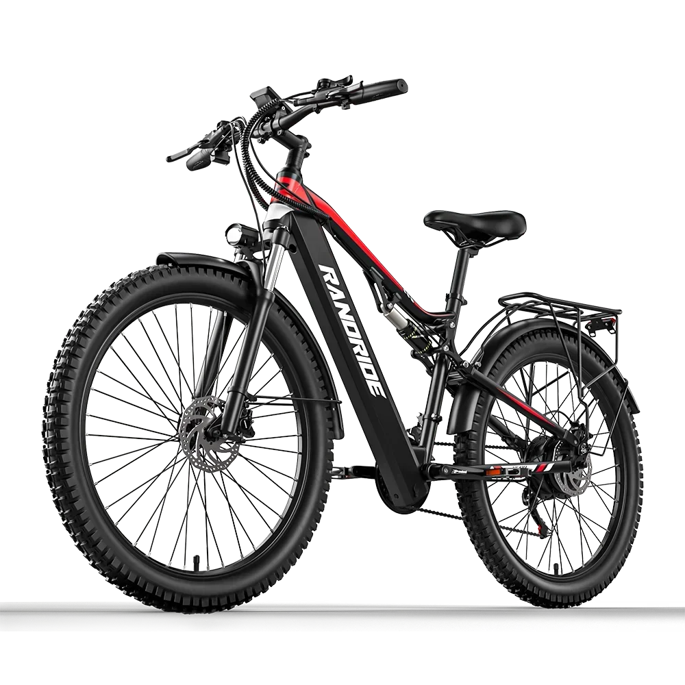 RANDRIDE YG90 Electric Bicycle 1000W Powerful Motor 48V17AH Battery Hydraulic Brake E-bike Adult 27.5 Inch Tire Electric Bike