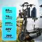 X14 Adult Electric Scooter with Maximum Speed of 65 Mph Travel 70 Mph 60V/72V 50AH,10000W Dual Electric Scooter Off-road