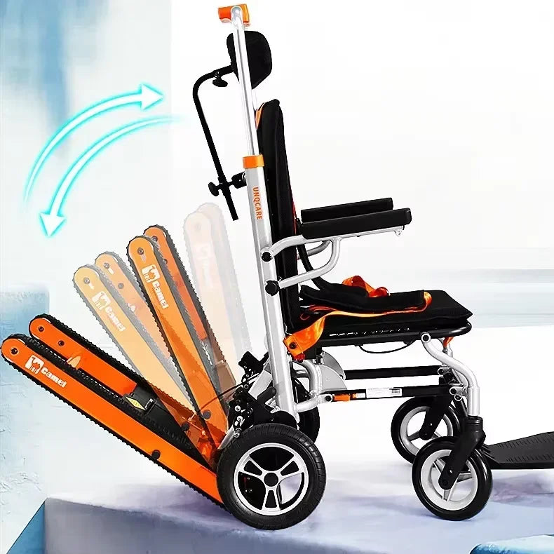 Reservation is required, delivery time is 30 days Quality E Staircase Climber Wheel Chair Foldable Hydraulic Track Electric Stair Climbing Wheelchair
