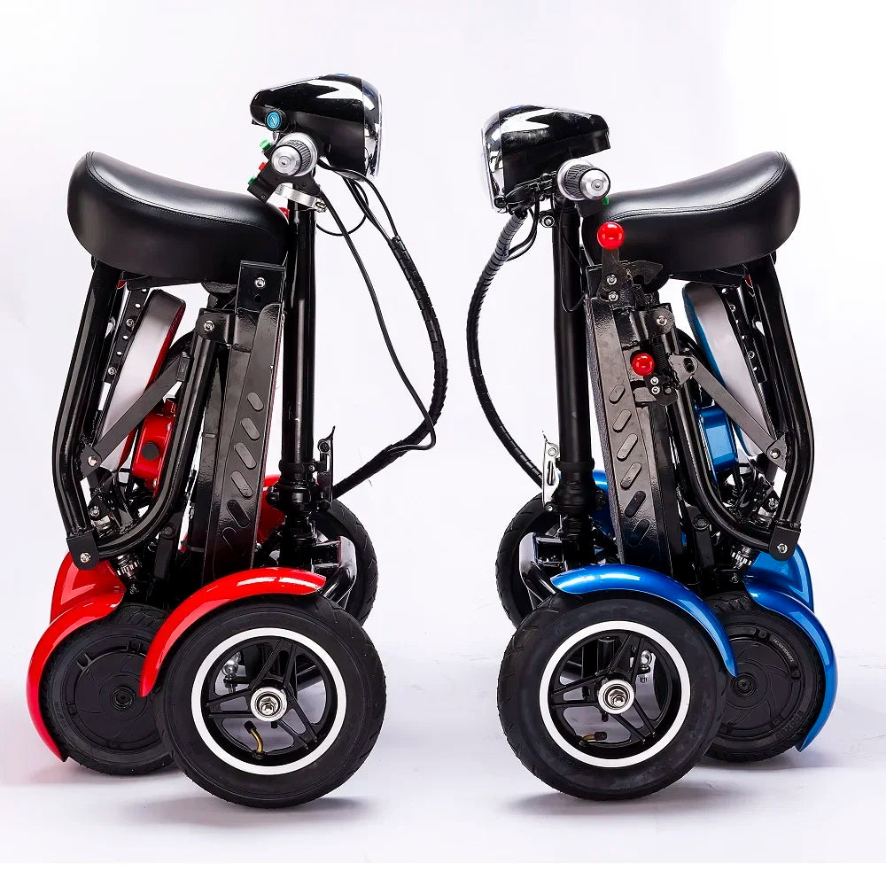 Folding 4-wheel electric scooter Four-wheel scooter for disabled people to travel with long battery life and strong power