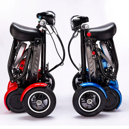 Folding 4-wheel electric scooter Four-wheel scooter for disabled people to travel with long battery life and strong power