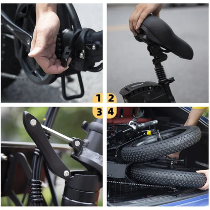 KETELES KF9 Electric Bicycle 1000W48V35AH Electric Folding E-Bike Removable Battery Mountain Cross-Country All Terrain