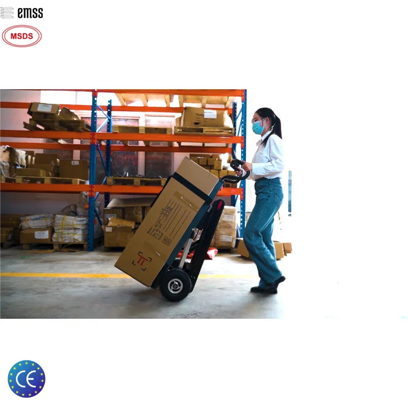 Reservation is required, delivery time is 30 days EMSS 120kg Load Stair Climbing Trolly Hand Dolly For Climbing Stairs Electric Motorized Stair Climbing Trolley