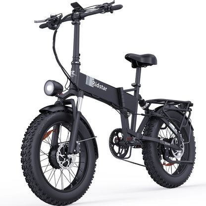 RIDSTAR H20 PRO Folding Electric Bike 2000W Dual Motor 48V23AH Hidden Battery Electric Bicycle Adult 20" Fat Tire Mountain Ebike