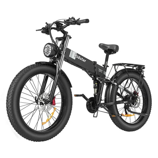 Ridstar H26 PRO Folding Electric Bike 1500W Motor 48 v23ah Battery Hydraulic Brake E Bike 26*4.0 Inch Fat Tire Electric Bike