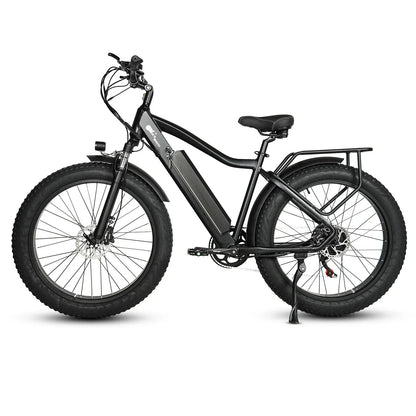 CMACEWHEEL J26 Electric Bike Adults 26 Inch Fat Tire E-Bike 48V/17Ah E Mountain Bike, Range 50-80km,7 Speed