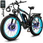 KETELES k800 adult 2000W dual motor electric bike, 23AH battery, 26*4.0 fat tire electric mountain bike.