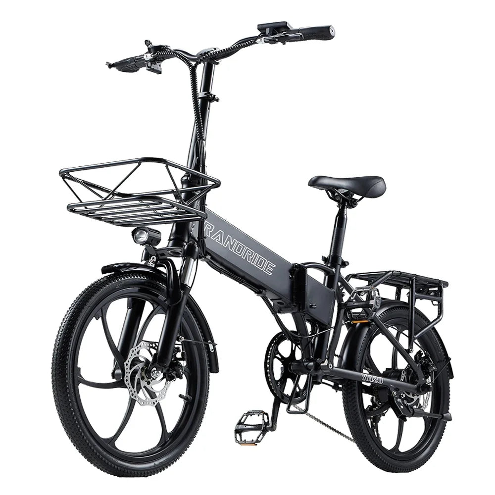 RANDRIDE YA20 Electric  Bike 500W 48V 12.8Ah  City Ebike 7 Speed Dual disc brake EU Warehouse delivery