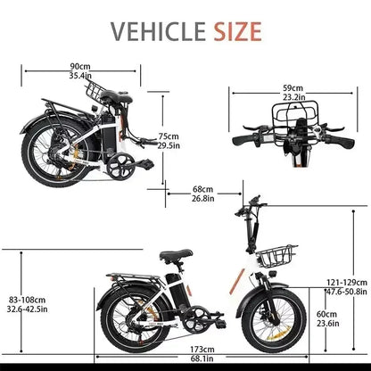 BAOLUJIE DZ2030 48V 16AH Removable Battery Dual Disc Brake 7 Speed Foldable Adult Camping 20 Inch Electric Bike Off-Road