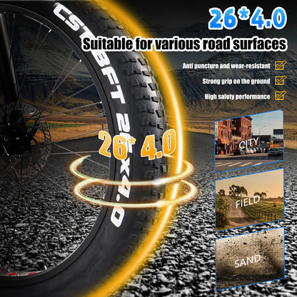 CMACEWHEEL KS26 Adult Electric Bike Electrical Road Bicycle 48V 18Ah Fatbike MTB E-bike 26*4inches Mountain Ebike