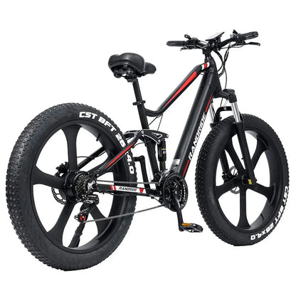 RANDRIDE YX90M Electric Bike, 26'' Fat Tire, 1000W Motor, 48V13.6Ah Battery, 45km/h Max Speed, 100km Range, Hydraulic Brake, LCD