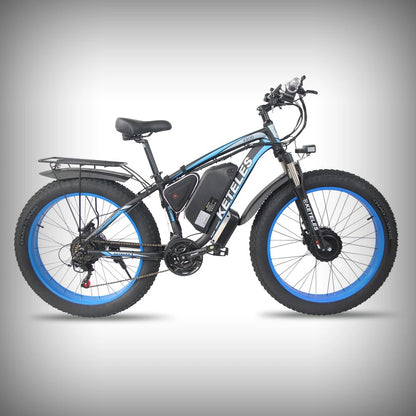KETELES K800 1000W 17.5AH Electric Bicycle Two Wheel Drive E-Bike Fat Tire Dual Motor Electric Bike For Men 26 Inch